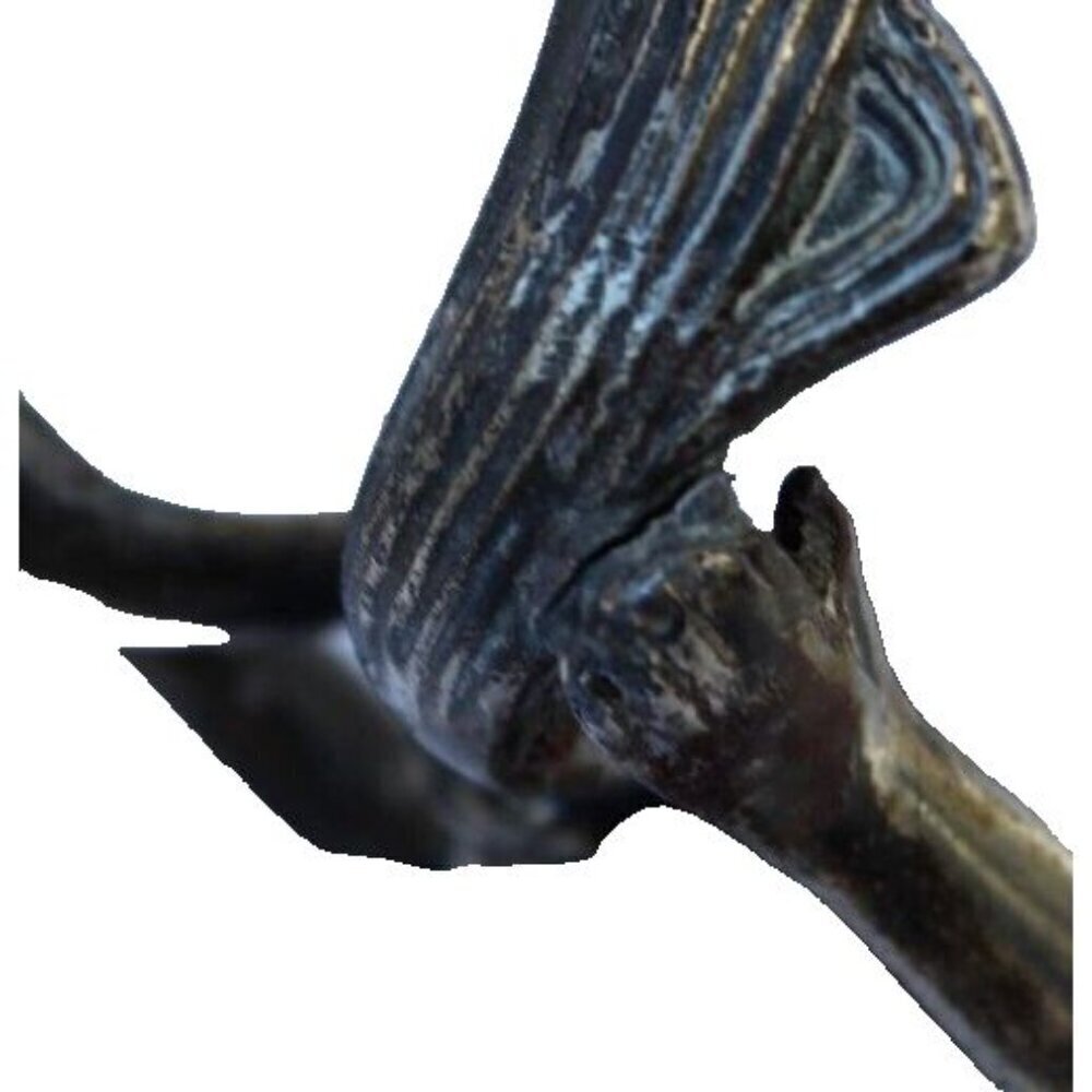 Antique Cast Metal / Spelter Art Nouveau Woman Candlestick Standing Candleholder - Picture 4 of 5